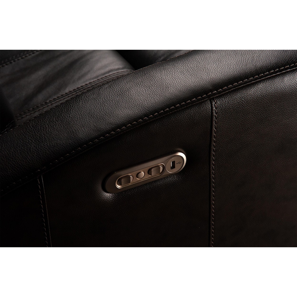 Flexsteel Wynwood Collection Cordelia Cordelia Leather Match Power Sofa